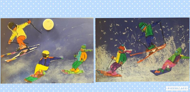 Zeichnen2 Schifahrercollage